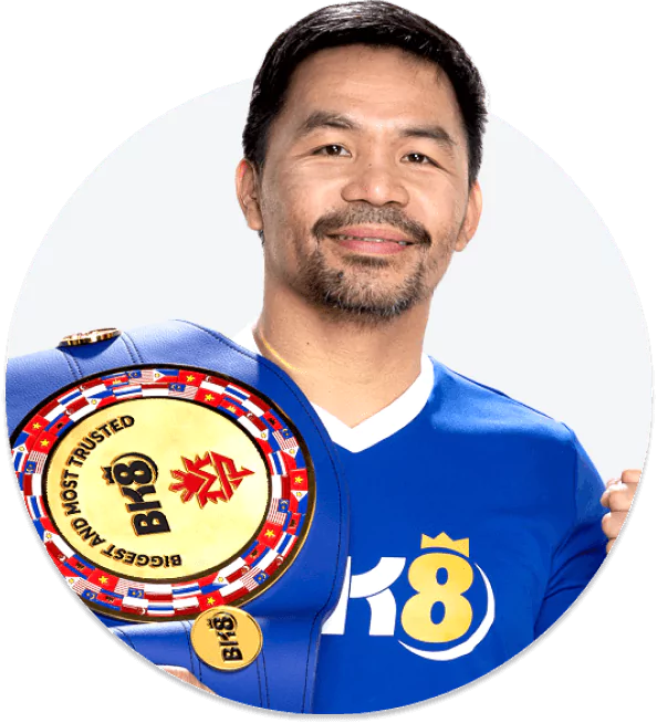 Manny Pacquiao wearing a BK8 shirt